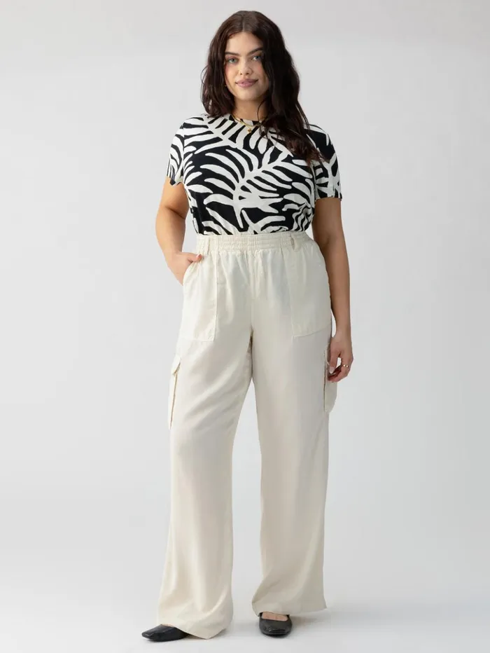 Sanctuary Clothing Pants Women Relaxed Reissue Cargo Standard Rise Pant Birch Inclusive Collection