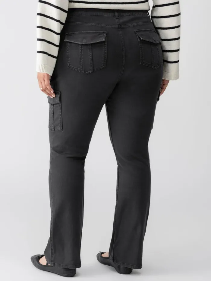 Sanctuary Clothing Pants Women Sculpted Hayden Bootcut Standard Rise Pant Black Inclusive Collection