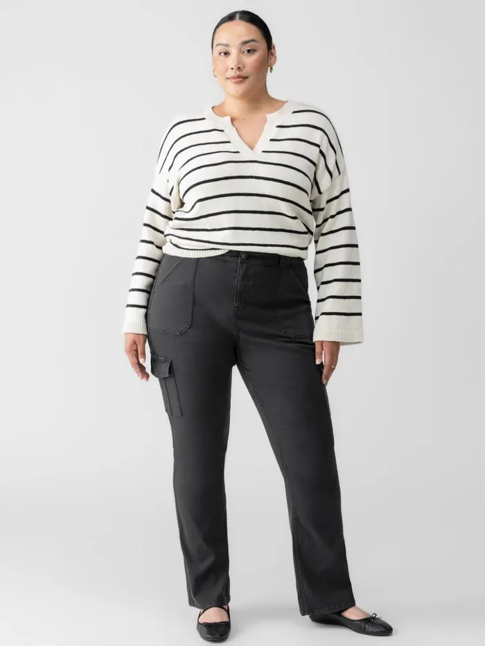 Sanctuary Clothing Pants Women Sculpted Hayden Bootcut Standard Rise Pant Black Inclusive Collection