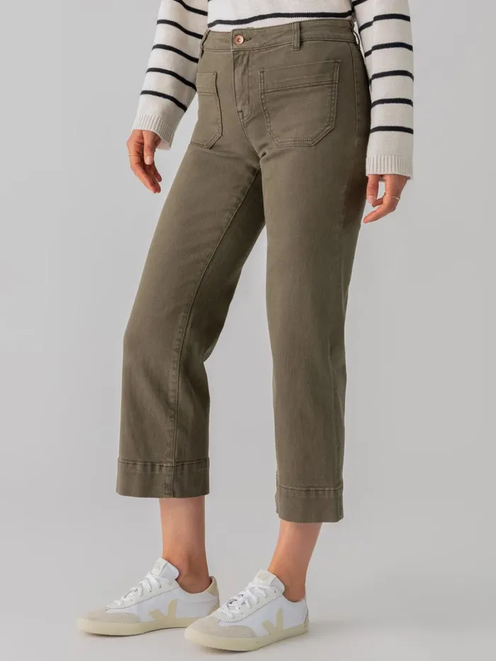 Sanctuary Clothing Pants Women The Marine Standard Rise Denim Pant Fatigue