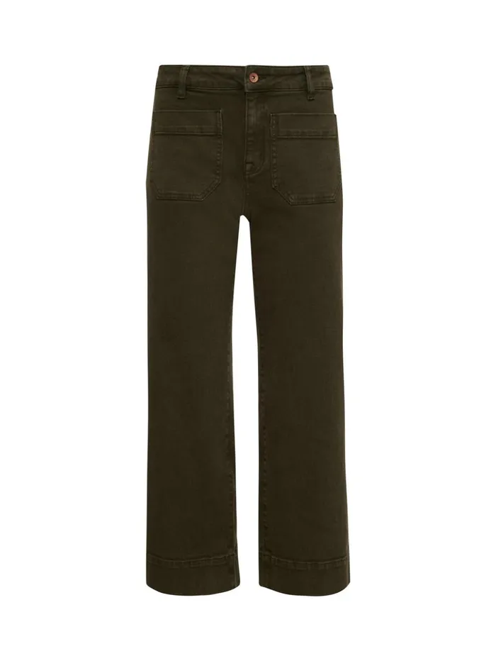 Sanctuary Clothing Pants Women The Marine Standard Rise Denim Pant Fatigue