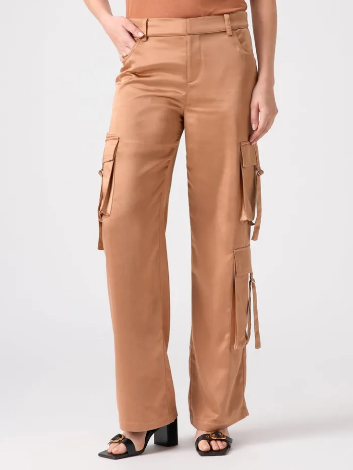 Sanctuary Clothing Pants Women Y2K Strappy Cargo Standard Rise Pant Mocha Mousse Sanctuary Clothing Pants Women Y2K Strappy Cargo Standard Rise Pant Mocha Mousse