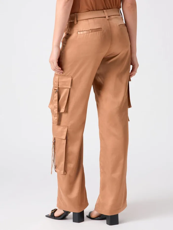Sanctuary Clothing Pants Women Y2K Strappy Cargo Standard Rise Pant Mocha Mousse Sanctuary Clothing Pants Women Y2K Strappy Cargo Standard Rise Pant Mocha Mousse