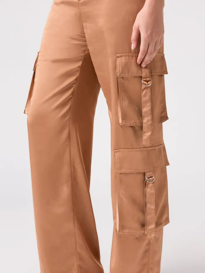 Sanctuary Clothing Pants Women Y2K Strappy Cargo Standard Rise Pant Mocha Mousse Sanctuary Clothing Pants Women Y2K Strappy Cargo Standard Rise Pant Mocha Mousse