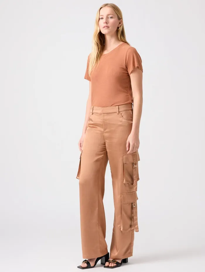 Sanctuary Clothing Pants Women Y2K Strappy Cargo Standard Rise Pant Mocha Mousse Sanctuary Clothing Pants Women Y2K Strappy Cargo Standard Rise Pant Mocha Mousse