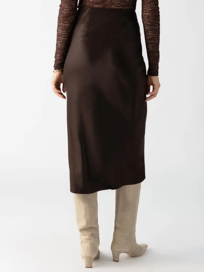 Sanctuary Clothing Skirts Women Everyday MidRise Maxi Skirt Coffee