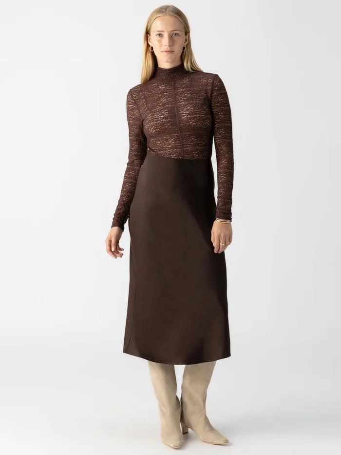 Sanctuary Clothing Skirts Women Everyday MidRise Maxi Skirt Coffee