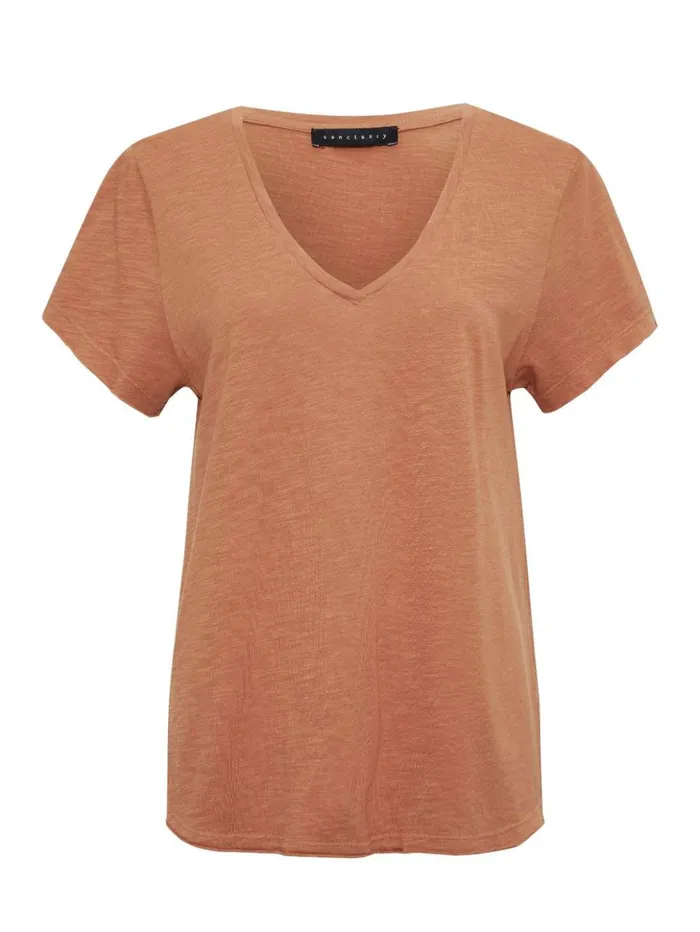 Sanctuary Clothing Tees and Tops Women Carefree Tee Mocha Mousse Sanctuary Clothing Tees and Tops Women Carefree Tee Mocha Mousse