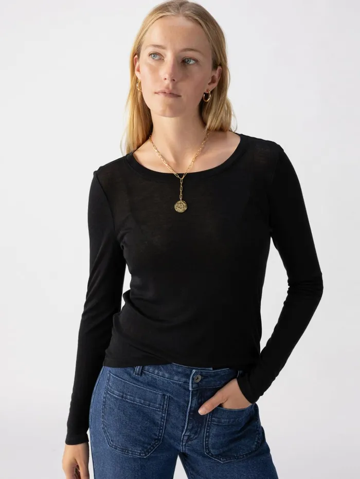 Sanctuary Clothing Tees and Tops Women Crew Tee Black