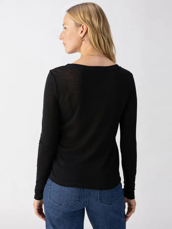Sanctuary Clothing Tees and Tops Women Crew Tee Black
