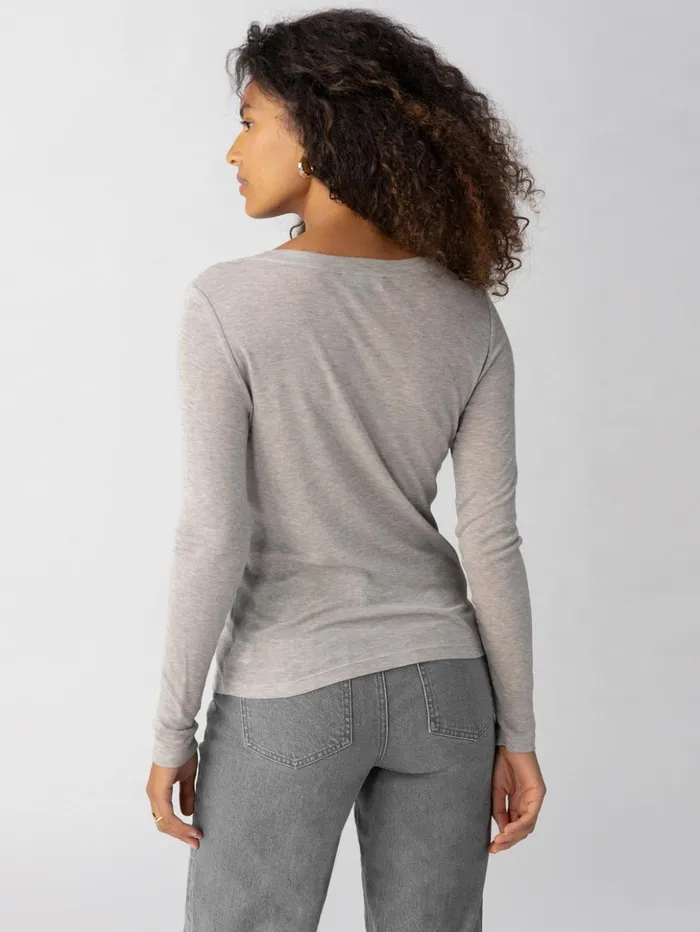 Sanctuary Clothing Tees and Tops Women Crew Tee Heather Grey