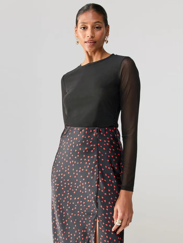 Sanctuary Clothing Tees and Tops Women Main Squeeze Mesh Top Black