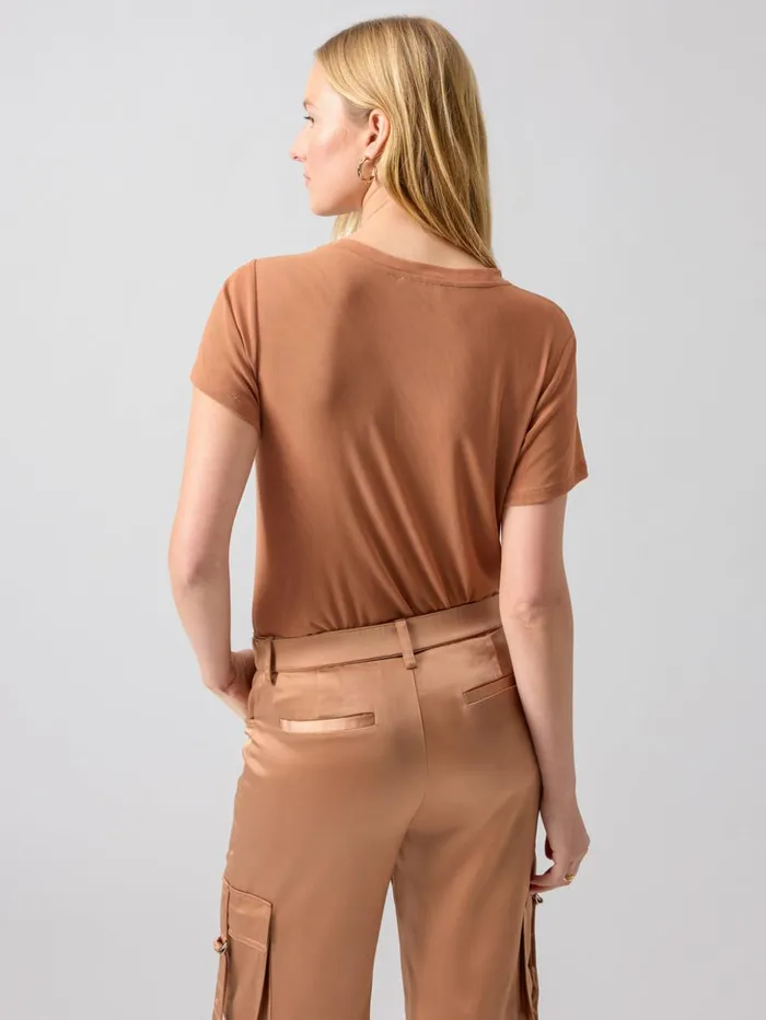 Sanctuary Clothing Tees and Tops Women Perfect Mesh Tee Mocha Mousse Sanctuary Clothing Tees and Tops Women Perfect Mesh Tee Mocha Mousse