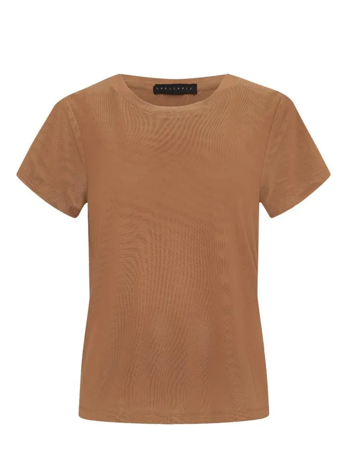 Sanctuary Clothing Tees and Tops Women Perfect Mesh Tee Mocha Mousse Sanctuary Clothing Tees and Tops Women Perfect Mesh Tee Mocha Mousse