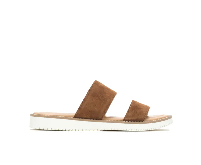 Sandals Briard 2 Band Slide Tan Suede 8211 Hush Puppies Women
