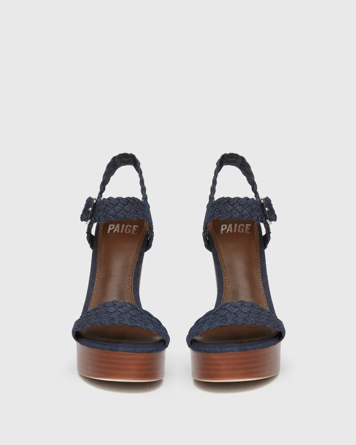 Sandals Charlotte Sandal 8211 Indigo Denim PAIGE Women Sandals Charlotte Sandal 8211 Indigo Denim PAIGE Women