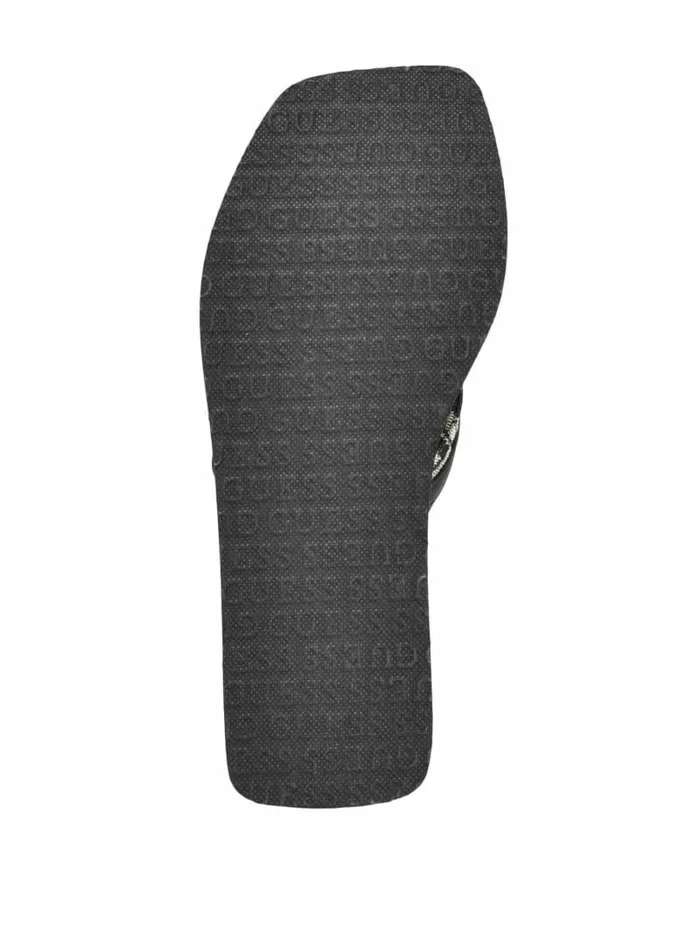Sandals Ediva Wedge FlipFlops Black 001 8211 GUESS Women