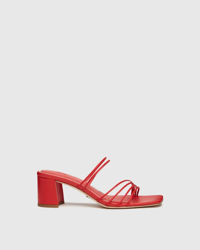 Sandals Esme Sandal 8211 Candy Red Leather 8211 PAIGE Women