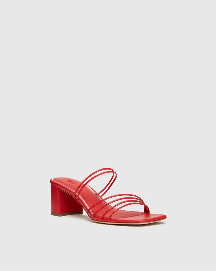 Sandals Esme Sandal 8211 Candy Red Leather 8211 PAIGE Women