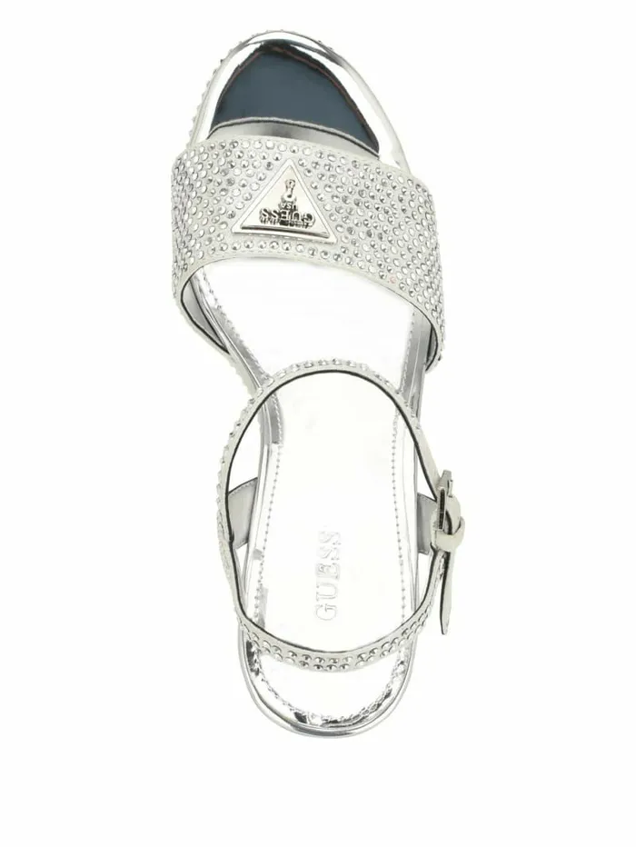 Sandals Hippa Rhinestone Wedge Sandals Silver 040 8211 GUESS Women Sandals Hippa Rhinestone Wedge Sandals Silver 040 8211 GUESS Women