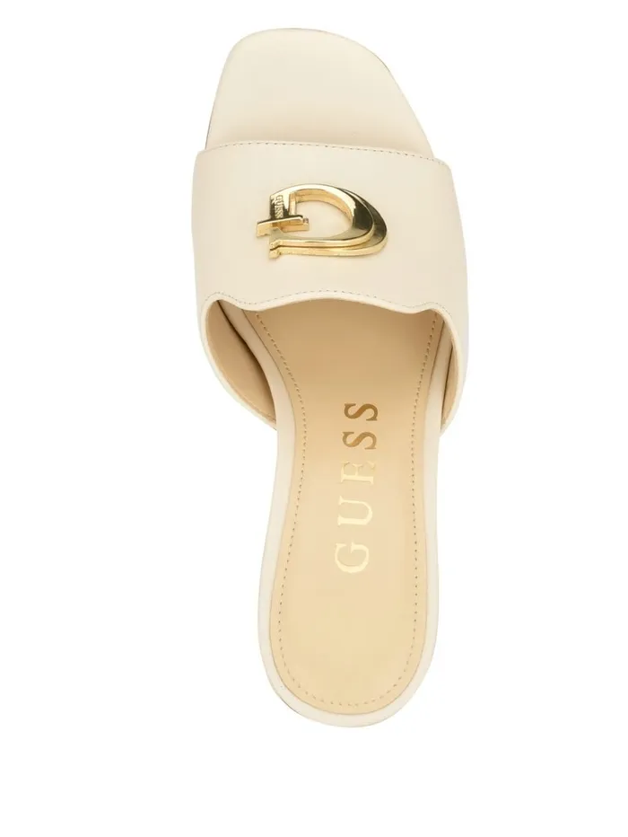 Sandals Snapps G Kitten Mules Ivory 150 8211 GUESS Women Sandals Snapps G Kitten Mules Ivory 150 8211 GUESS Women