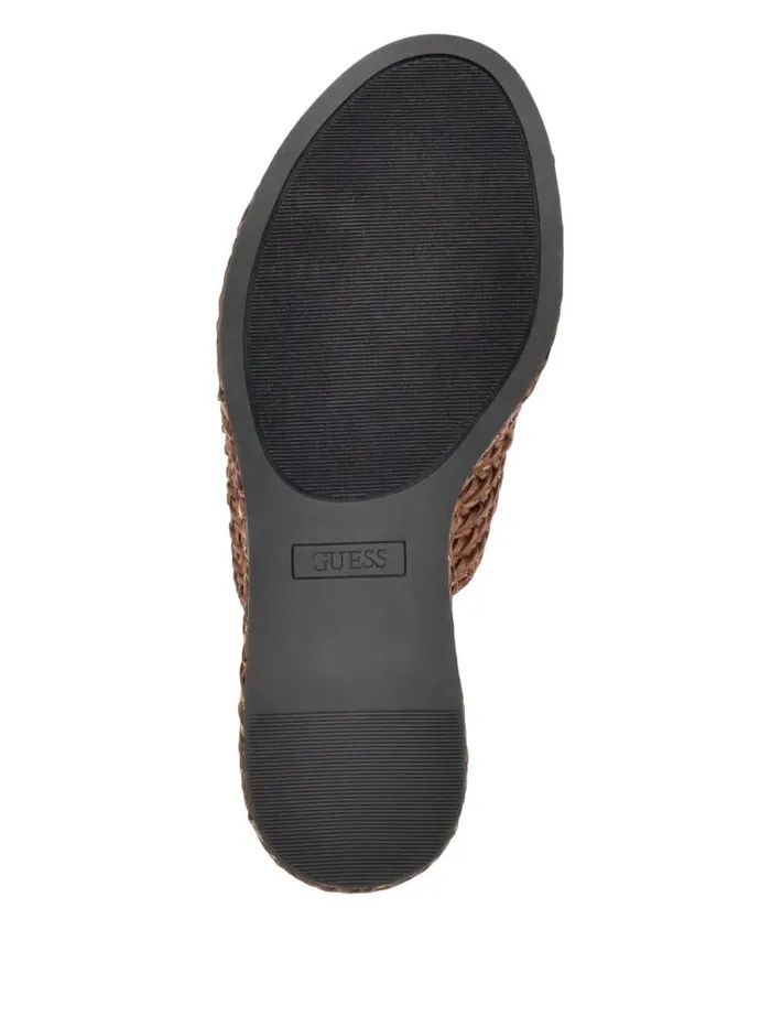 Sandals Women GUESS Yenisa Woven Wedged Sandals Medium Brown Sandals Women GUESS Yenisa Woven Wedged Sandals Medium Brown