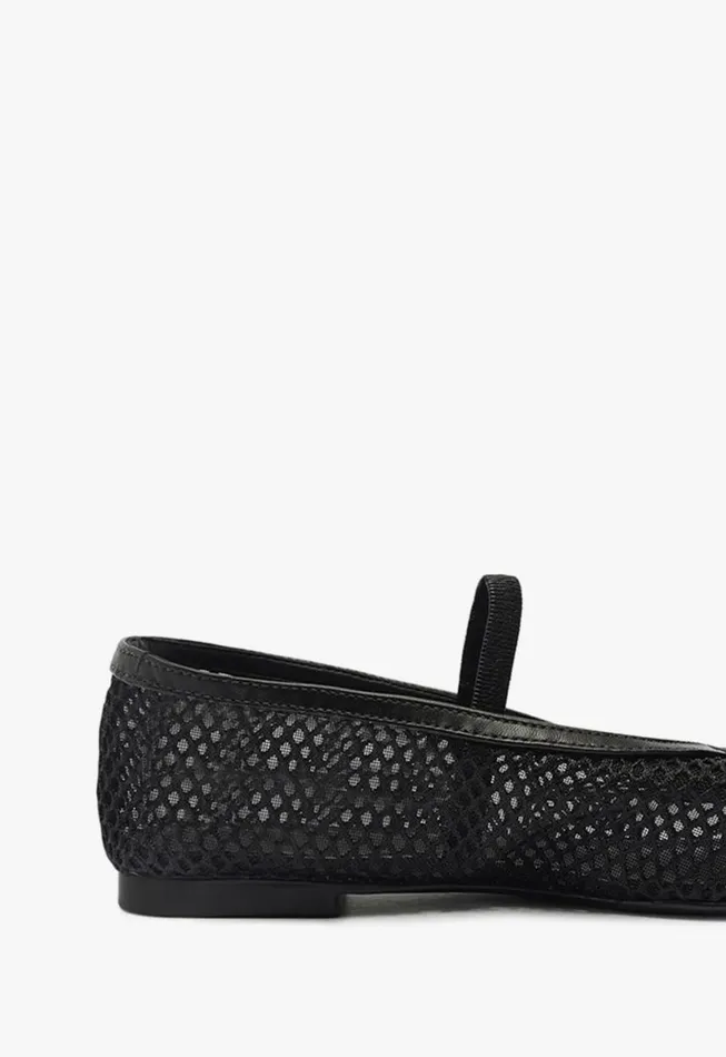 Schutz Shoes Ballerinas Arissa Mesh Flat Black 8211 Women