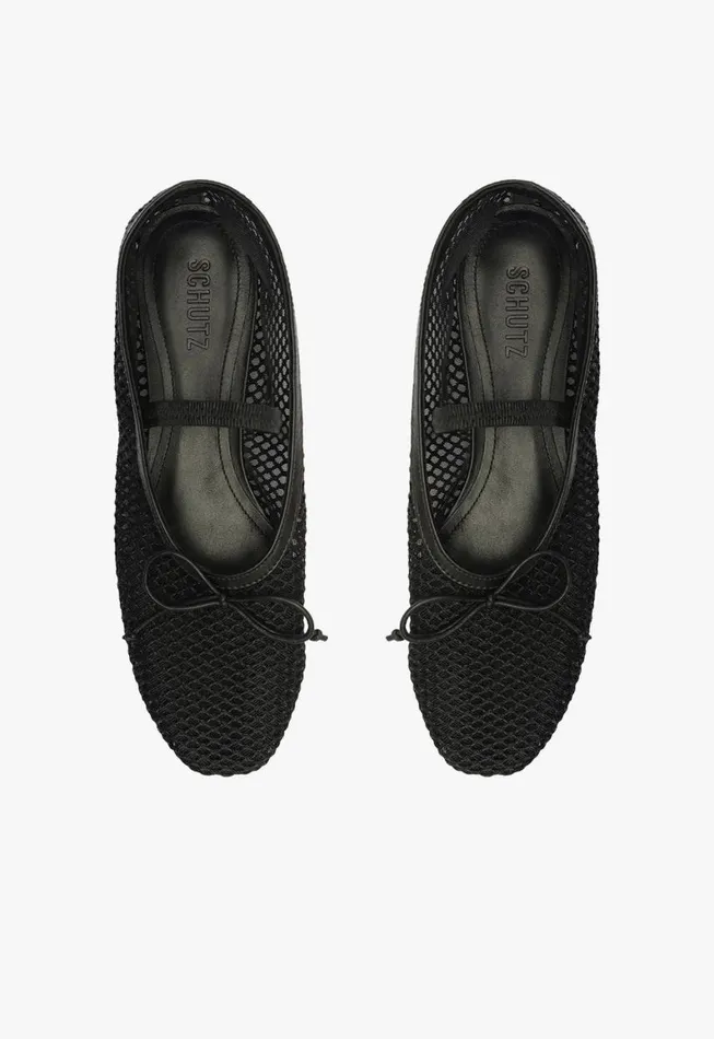 Schutz Shoes Ballerinas Arissa Mesh Flat Black 8211 Women