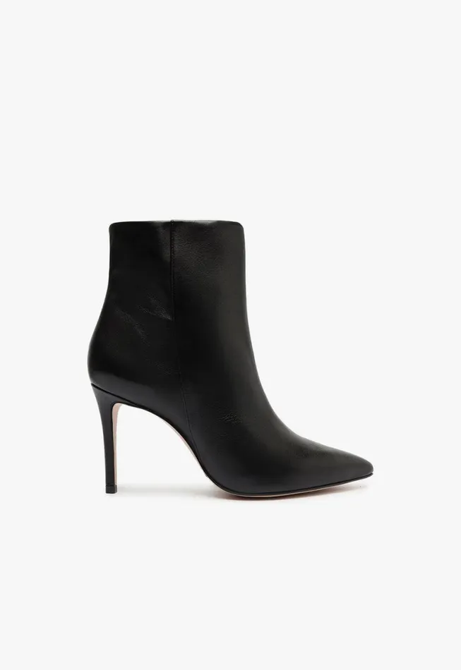 Schutz Shoes Booties Magali Leather Bootie Black 8211 Women