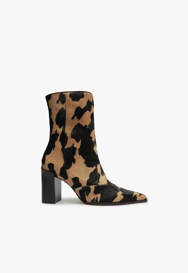 Schutz Shoes Booties Raffaela Leather Bootie Brown 8211 Women