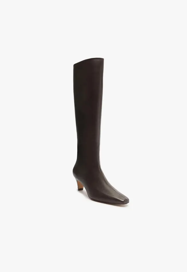 Schutz Shoes Boots Dellia Up Leather Boot Dark Chocolate 8211 Women