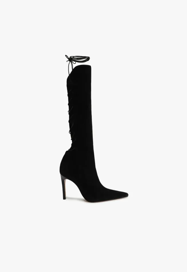 Schutz Shoes Boots Gwen Suede Boot Black 8211 Women