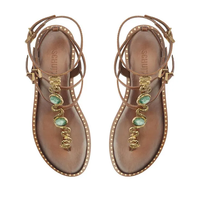 Schutz Shoes Flats Malie Flat Sandal Brown 8211 Women