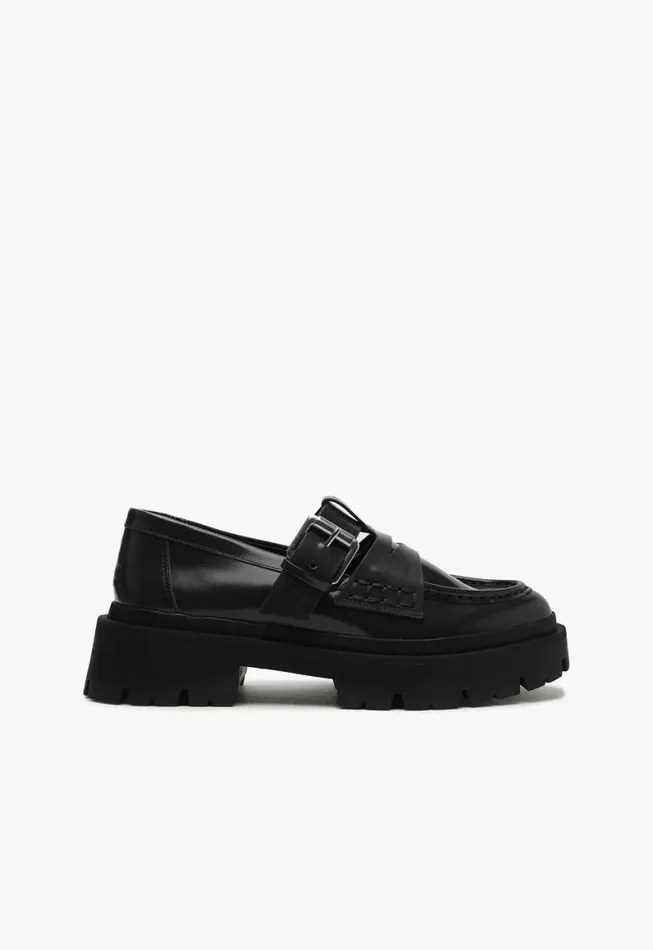 Schutz Shoes Loafers Alana Flat Black 8211 Women
