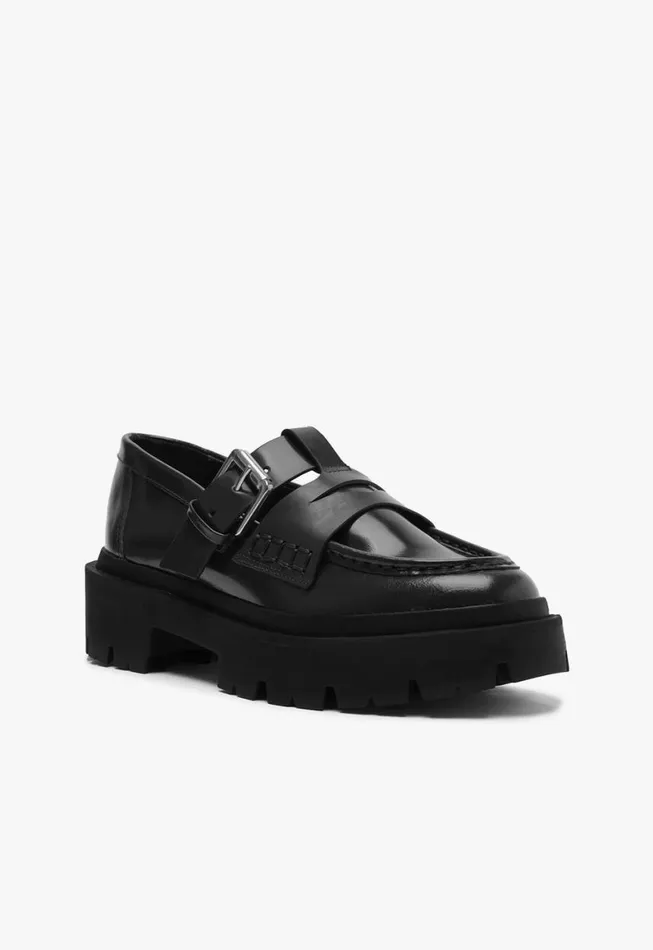 Schutz Shoes Loafers Alana Flat Black 8211 Women