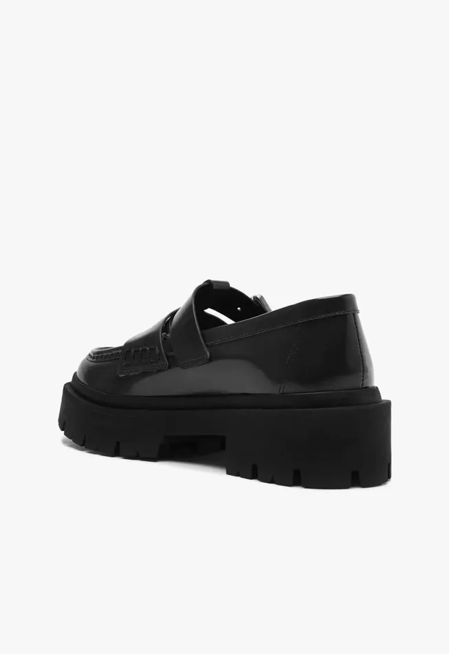 Schutz Shoes Loafers Alana Flat Black 8211 Women