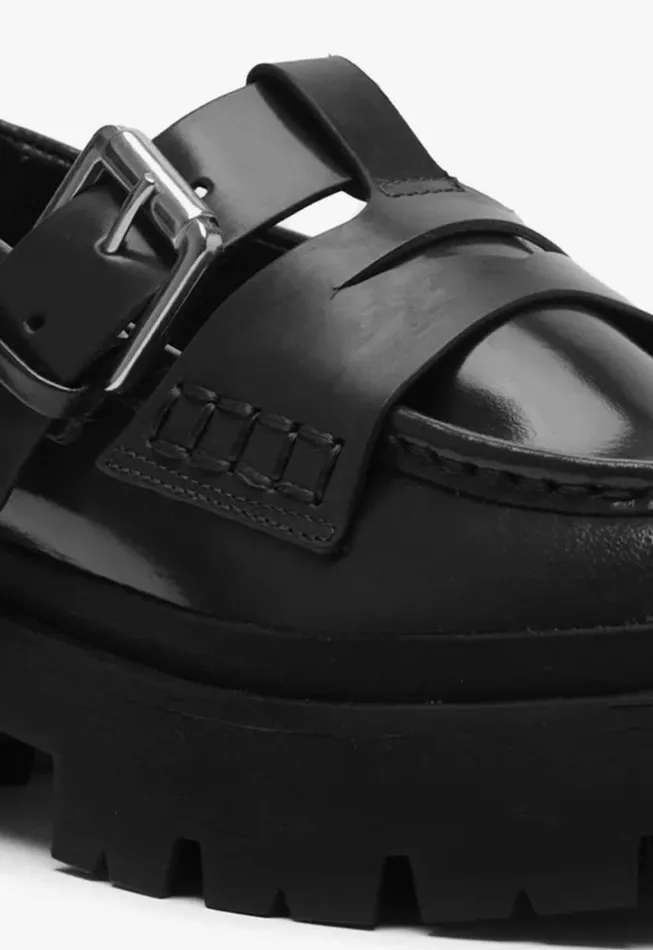 Schutz Shoes Loafers Alana Flat Black 8211 Women