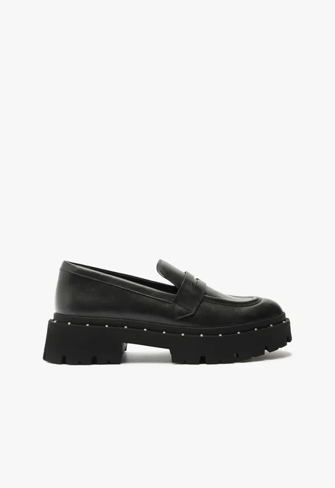 Schutz Shoes Loafers Christie Flat Black 8211 Women