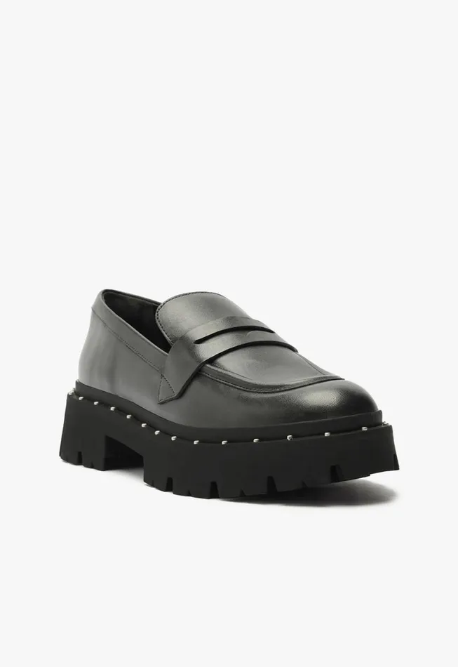 Schutz Shoes Loafers Christie Flat Black 8211 Women