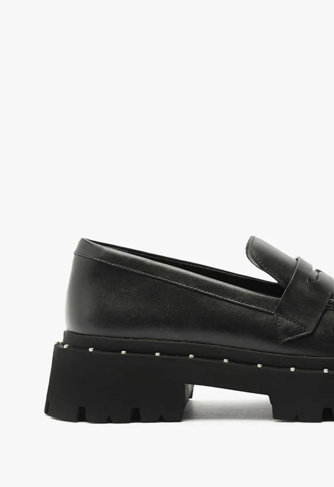 Schutz Shoes Loafers Christie Flat Black 8211 Women