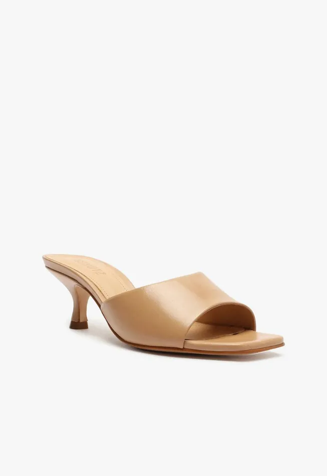 Schutz Shoes Mules Dethalia Leather Sandal Honey Beige 8211 Women Schutz Shoes Mules Dethalia Leather Sandal Honey Beige 8211 Women
