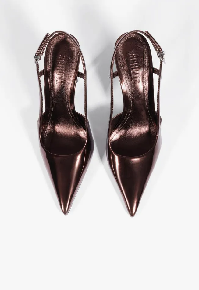 Schutz Shoes Pumps Boris Sling Pump Silver 8211 Women