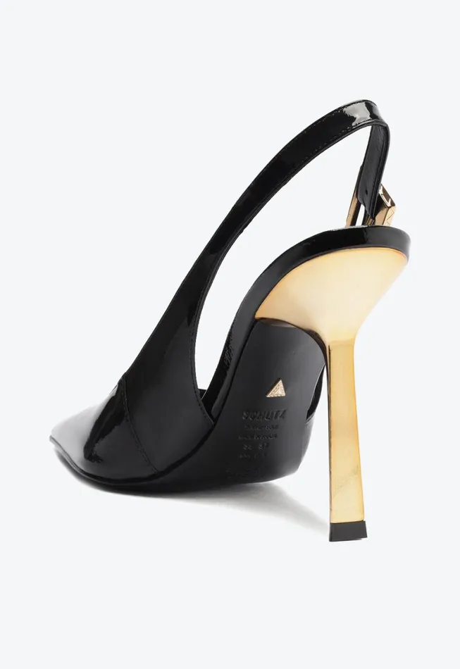 Schutz Shoes Pumps Ciara Patent Leather Pump Black 8211 Women