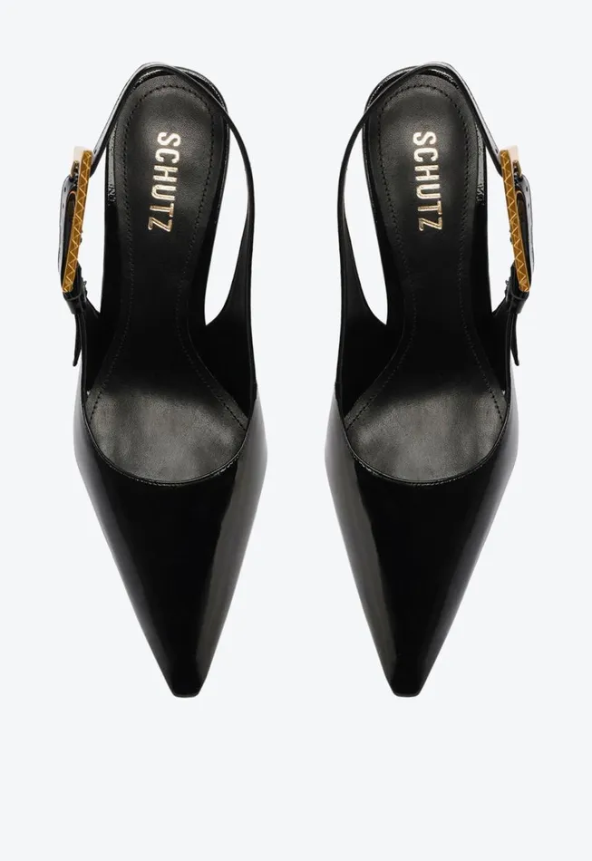 Schutz Shoes Pumps Ciara Patent Leather Pump Black 8211 Women