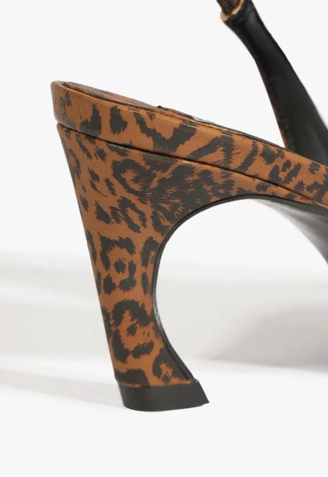 Schutz Shoes Pumps Lexi Sling Mid Pump Animal Print 8211 Women