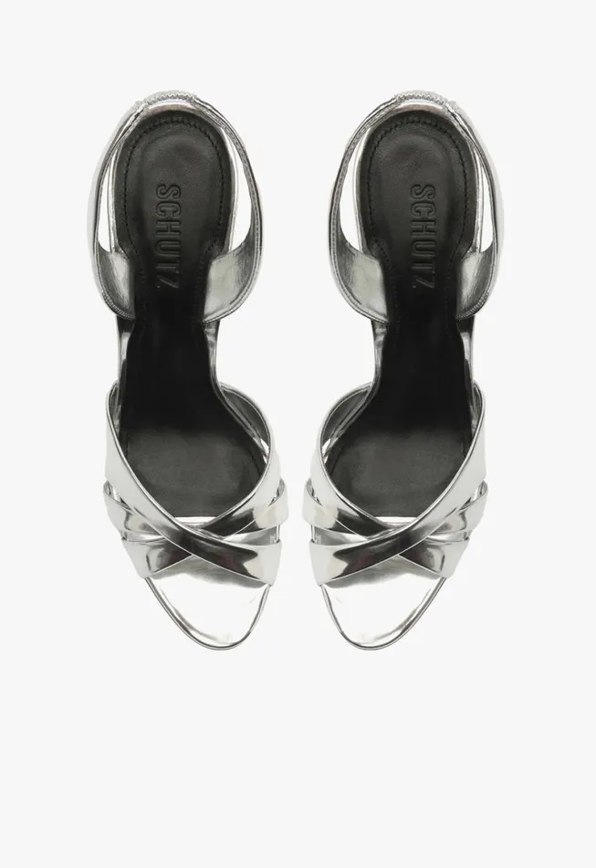 Schutz Shoes Slingbacks Keefa Sling Sandal Silver 8211 Women