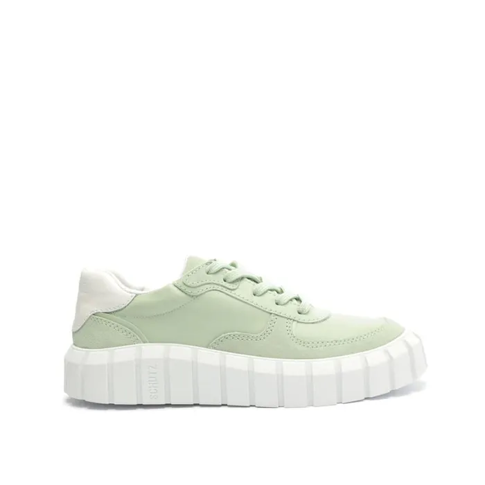 Schutz Shoes Sneakers Timony Suede Sneaker Sage White 8211 Women