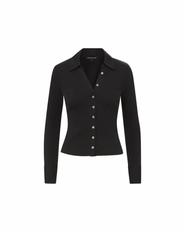 Scottie ButtonDown Shirt Black Women Veronica Beard Tops Scottie ButtonDown Shirt Black Women Veronica Beard Tops