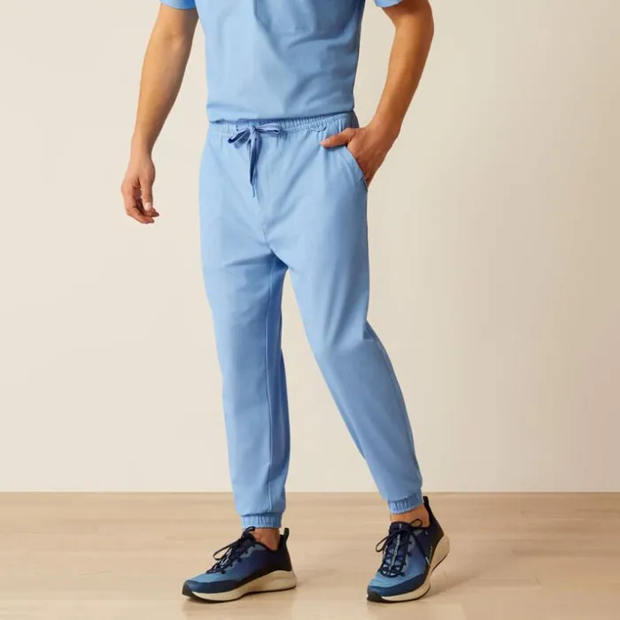 Scrubs 8211 New Men Ariat Drew Cargo Stretch Jogger Scrub Pant Light Blue Heather Scrubs 8211 New Men Ariat Drew Cargo Stretch Jogger Scrub Pant Light Blue Heather