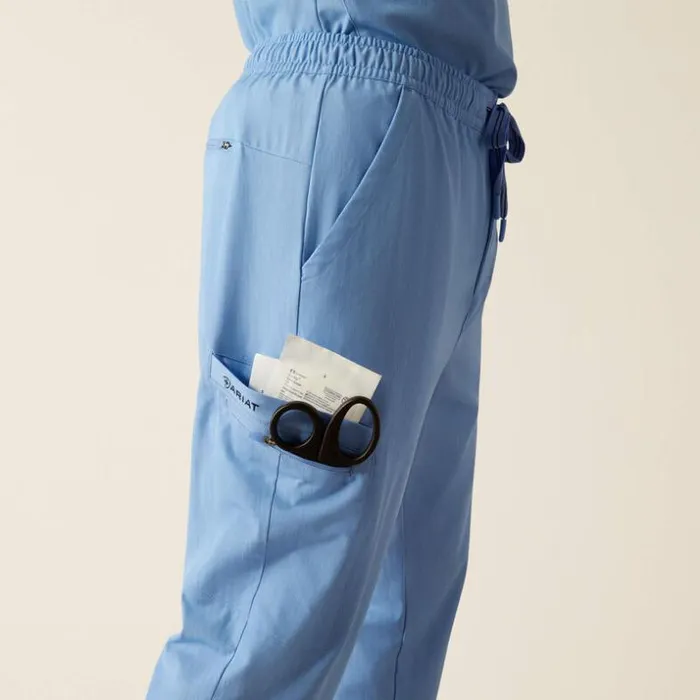 Scrubs 8211 New Men Ariat Drew Cargo Stretch Jogger Scrub Pant Light Blue Heather